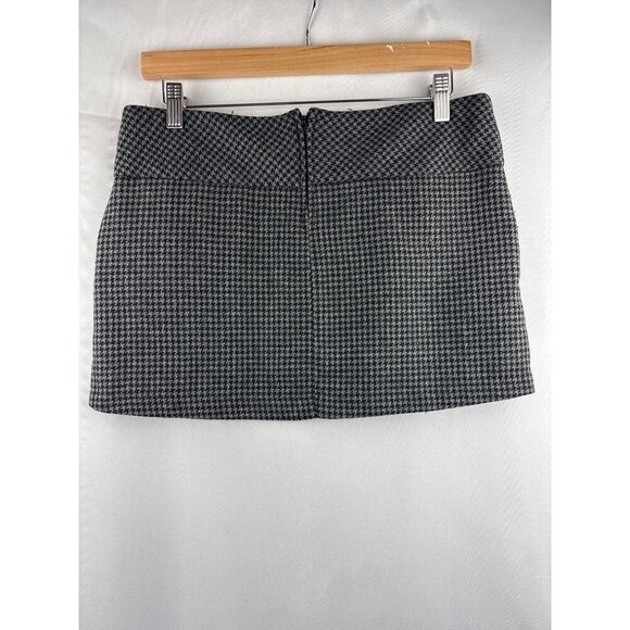 Stoosh Womens Houndstooth Mini Skirt Size 5 Polyester Blend Black & White - Picture 4 of 5